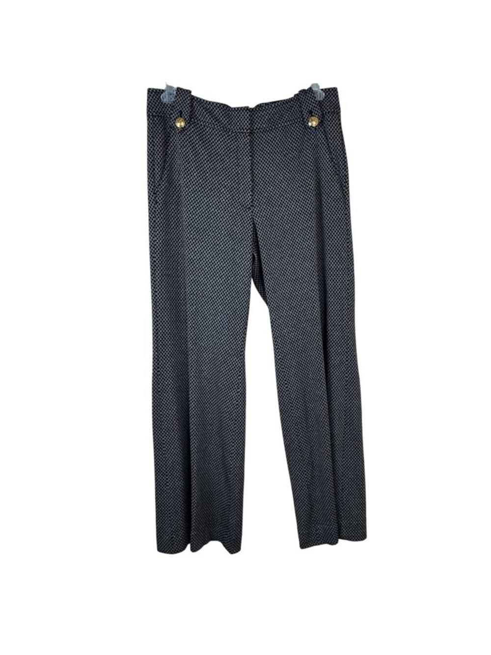 White House Black Market Mariner Wide Leg Trouser 12R Career Office Geometric